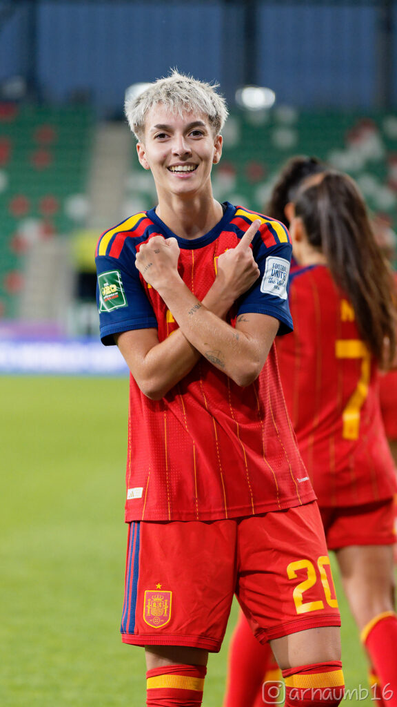 La jugadora de España Pau Comendador, en el Mundial Sub 20 Femenino 2026. Foto: Arnau Martínez