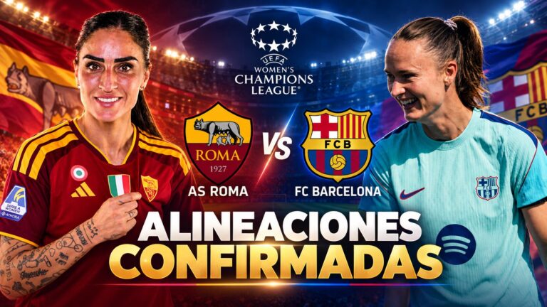 Alineaciones confirmadas AS Roma vs FC Barcelona