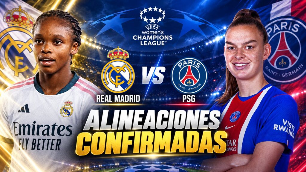 Alineaciones confirmadas Real Madrid vs PSG - UWCL