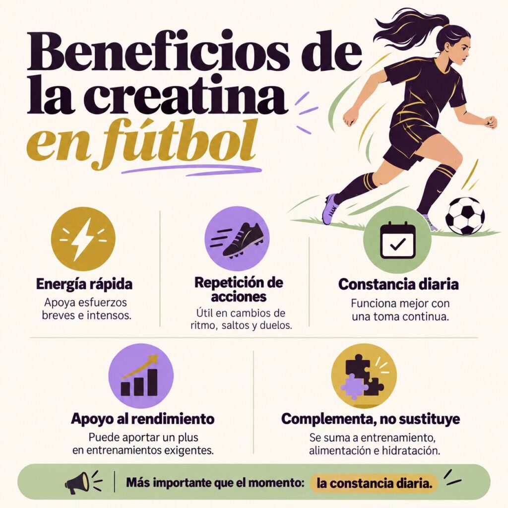 Beneficios de la Creatina en futbolistas