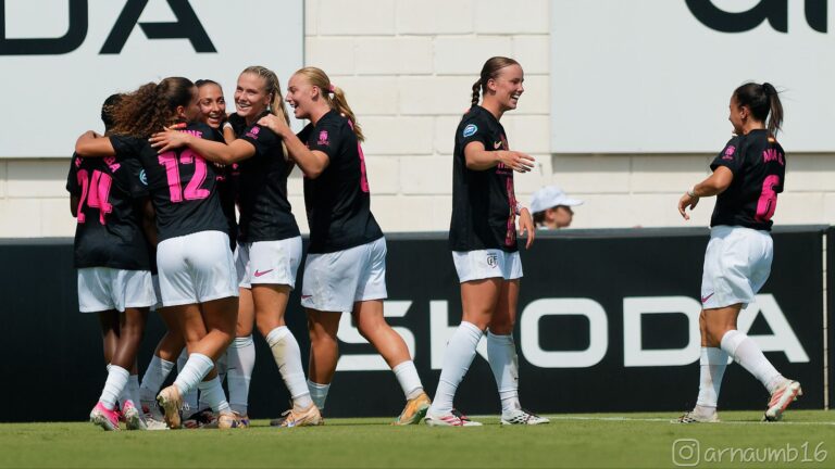 Celebración gol Madrid CFF VS RCD Espanyol
