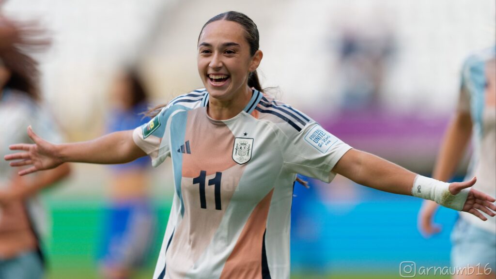 Daniela Agote celebra gol España vs Italia - Mundial Sub 20