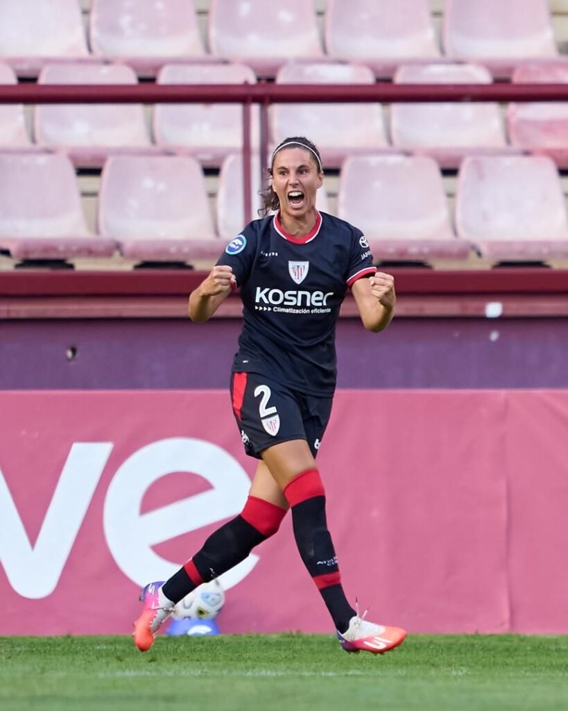 Maddi Torre celebra el gol de la victoria Athletic Club