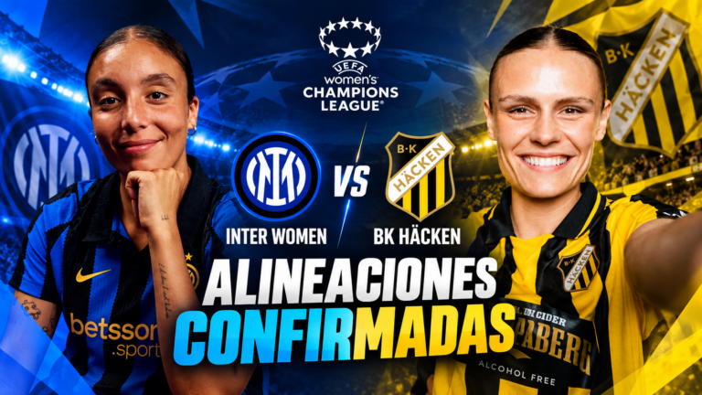 Alineaciones confirmadas del partido Inter women vs BK Häcken