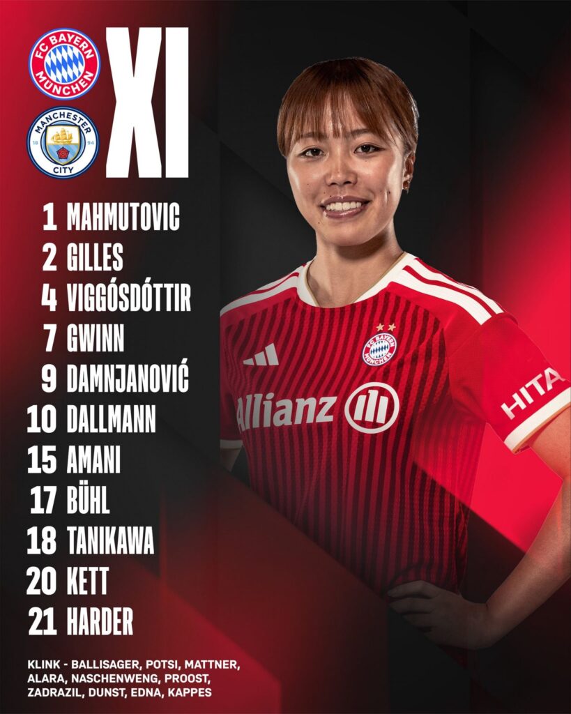 Once inicial FC Bayern Munich vs Manchester City