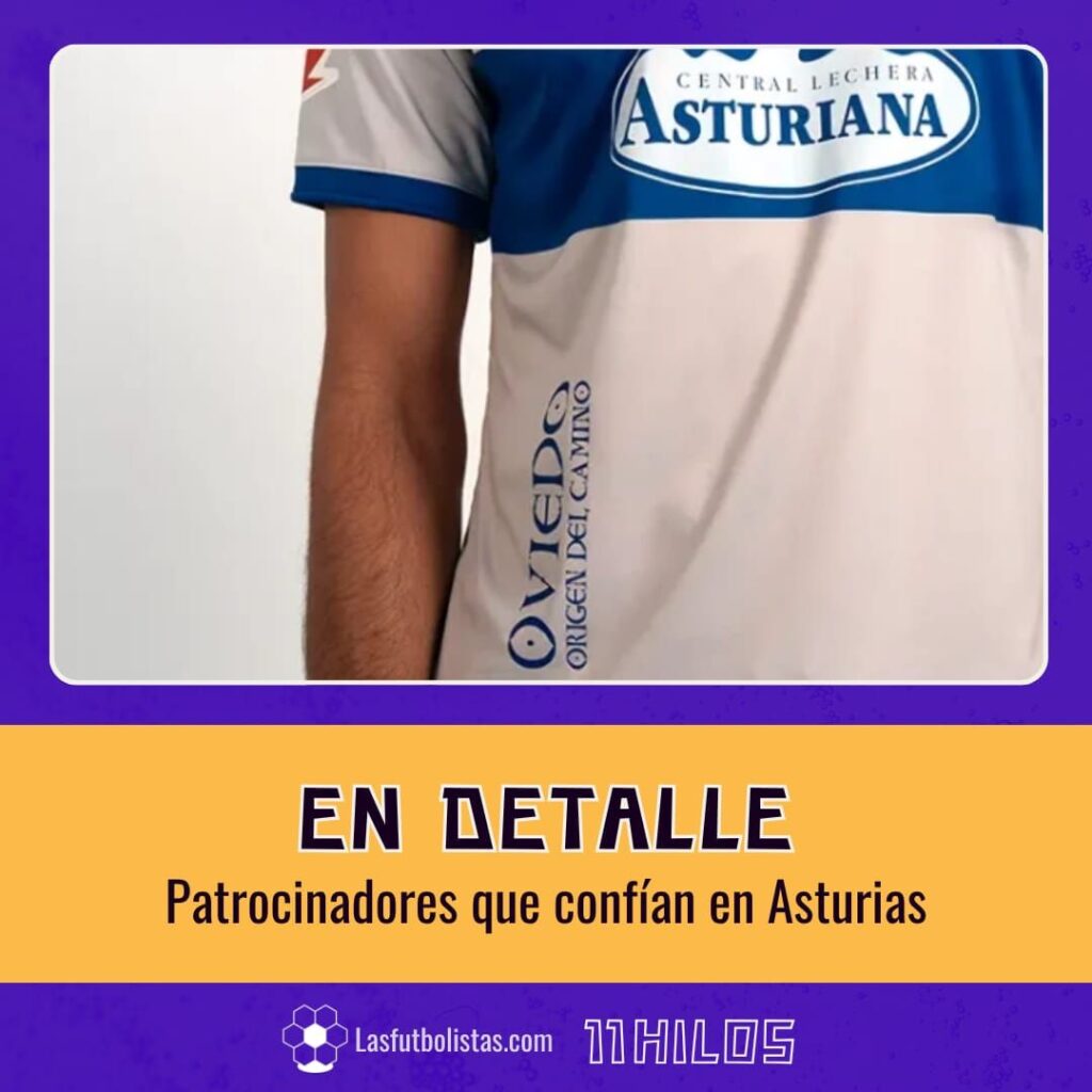 Detalles tercera equipación Real Oviedo - patrocinadores Asturias