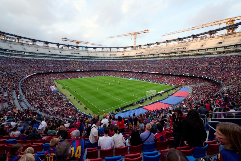 Imagen panorámica del Camp Nou durante un partido del Barcelona en 2026. Foto: LigaF