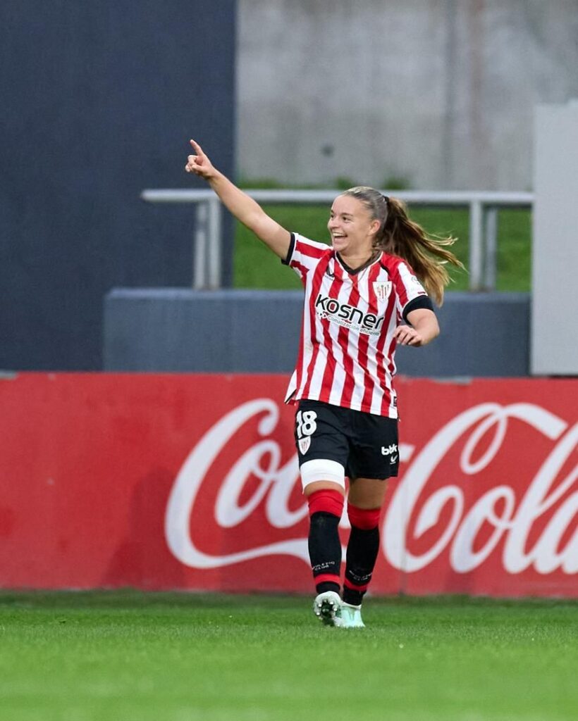 Sara Ortega la goleadora del partido - Athletic 1-0 Valencia - Foto: Liga F
