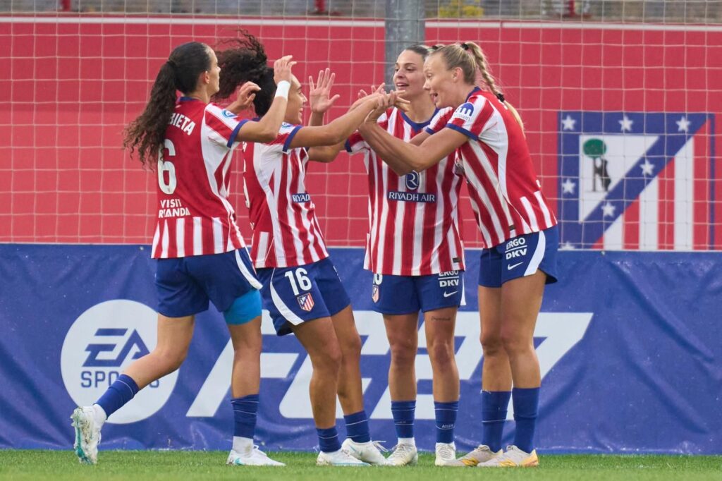 El Atlético de Madrid celebra un gol vs Madrid CFF - Liga F