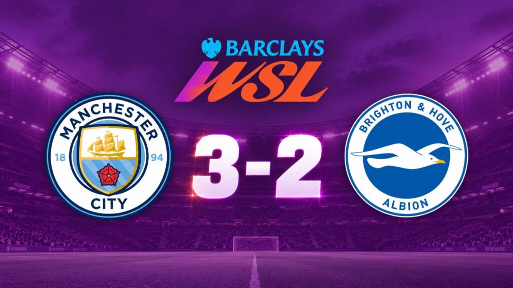 Crónica Manchester City 3-2 Brighton Hove Albion - WSL