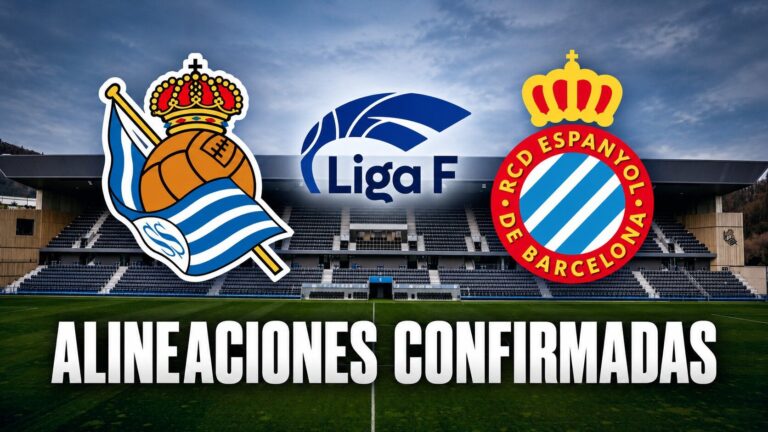 Alineaciones confirmadas Real Sociedad vs RCD Espanyol - Liga F