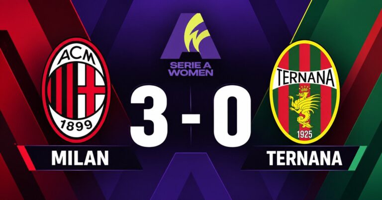 Crónica Milán 3-0 Ternana - Serie A Women