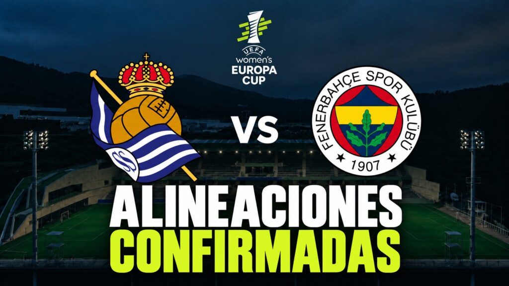 Alineaciones confirmadas Real Sociedad VS Fenerbaçe - Women's Europa Cup