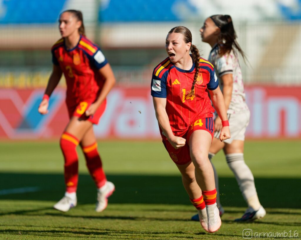 María Aymerich celebra el 2-0 - España Vs Chile - Mundial Sub-17 Femenino
