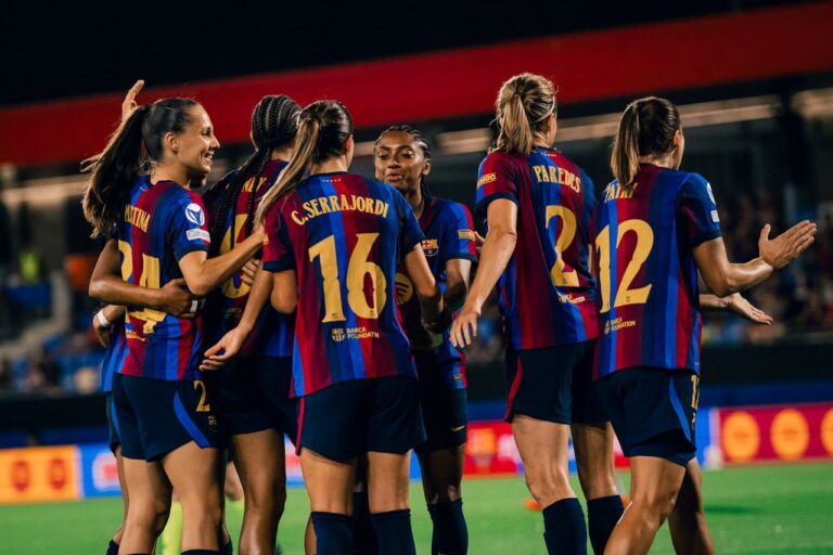 Celebración de gol del FC Barcelona