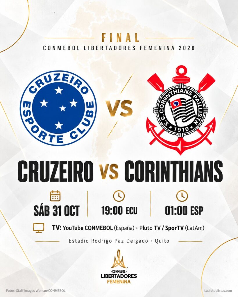 Cruzeiro vs Corinthians - Horario y dónde ver la Final CONMEBOL Libertadores Femenina