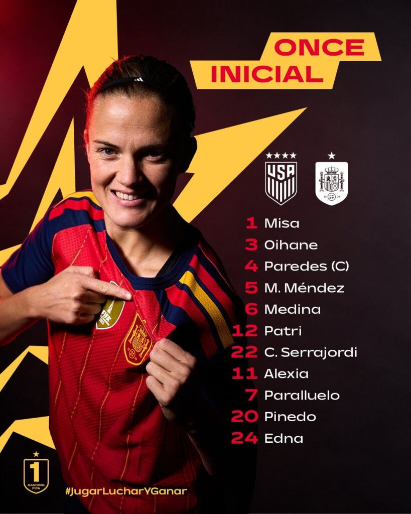 Once inicial de España vs Estados Unidos - RFEF
