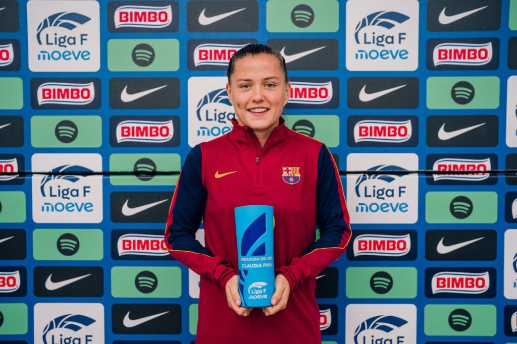 Claudia Pina elegida MVP de septiembre Liga F