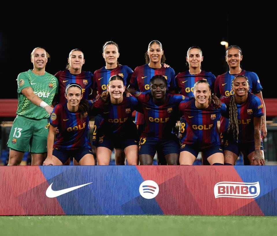 Once inicial del Barcelona, durante un partido disputado en octubre de 2026 en la Liga F. Foto: FC Barcelona