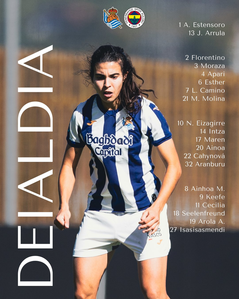 Convocatoria de la Real Sociedad para recibir al Fenerbaçe: