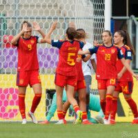 Gol de Marisa García - Foto: Arnau Martínez (@arnaumb16) Celebración de gol de Marisa García con la selección española Sub-20