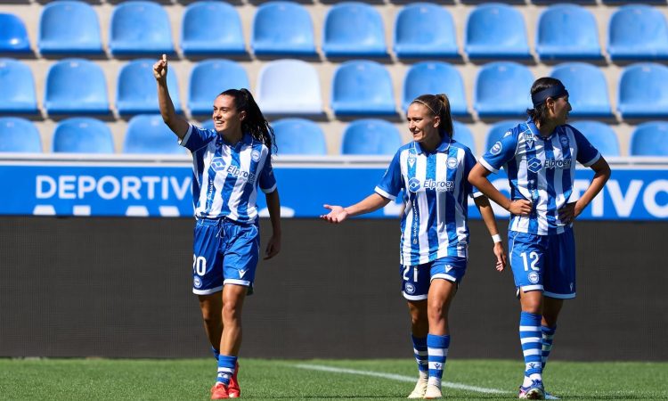 Ainhoa Guallar celebra el gol de la victoria - Alavés 1-0 Granada CF - Liga F