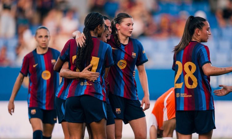 El FC Barcelona celebra gol VS Montpellier