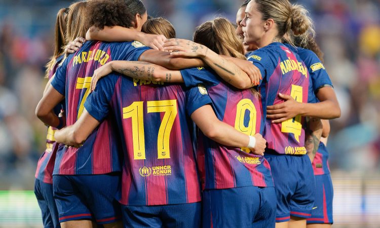 El FC Barcelona celebra un gol en la final de Copa