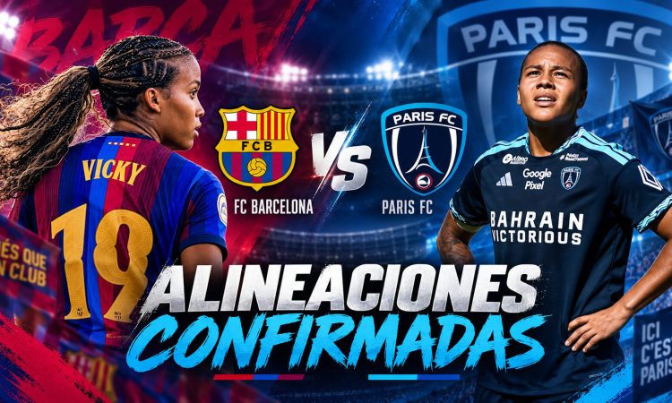 Alineaciones confirmadas del FC Barcelona vs Paris FC en la Women's Champions League