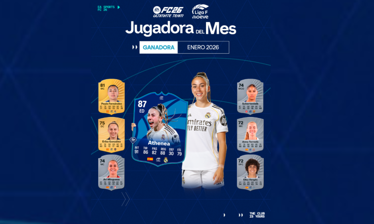 Athena jugadora del mes de enero Liga F