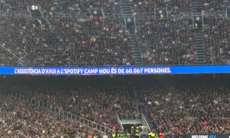 Camp Nou lleno UWCL 60000 personas