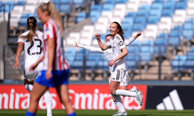 Celebración Caroline Weir - Liga F