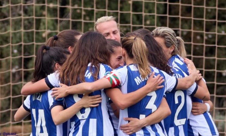 Celebración de gol de la Real Sociedad - Liga F