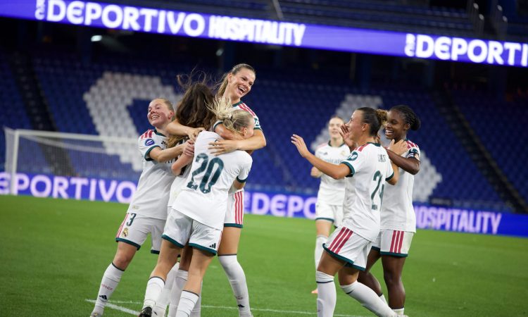 Celebración gol Bella Andersson - Depor 0-2 Real Madrid