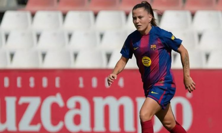 Claudia Pina, jugadora del Barcelona. Arnau Martínez