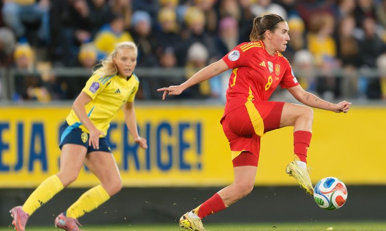 Mariona Caldentey, durante un partido de España. Arnau Martínez
