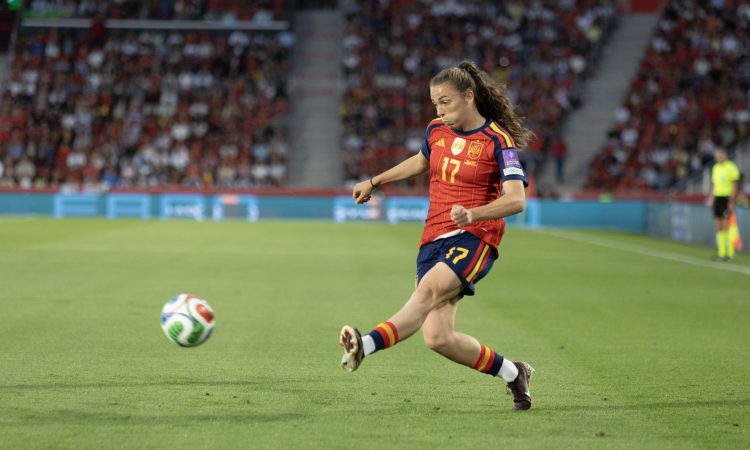 La jugadora de España Lucía Corrales, en Mallorca, en 2026. Foto: Hugo Mesonero