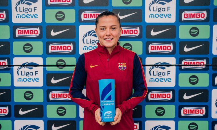 Claudia Pina elegida MVP de septiembre Liga F