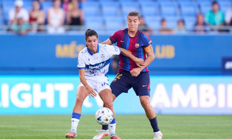 La jugadora del Barcelona Patri Guijarro, durante un partido de la temporada 2026-27 ante el Tenerife. Foto: LigaF