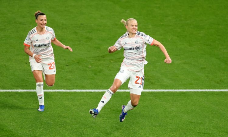 Pernille Harder Manchester United FC v FC Bayern München - UEFA Women's Champions League 2025/26 Quarter-finals First Leg