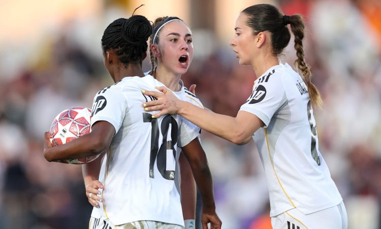 Linda Caicedo Athenea y Dabritz Real Madrid CF v FC Barcelona - UEFA Women's Champions League 2025/26 Quarter-finals First Leg