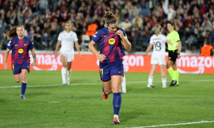 Alexia anotó el segundo tanto del Barça. Photo by Florencia Tan Jun - UEFA/UEFA via Getty Images