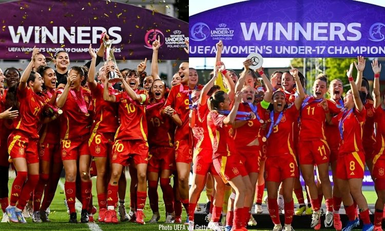 Selecciones sub-19 y sub-17 campeonas de Europa
