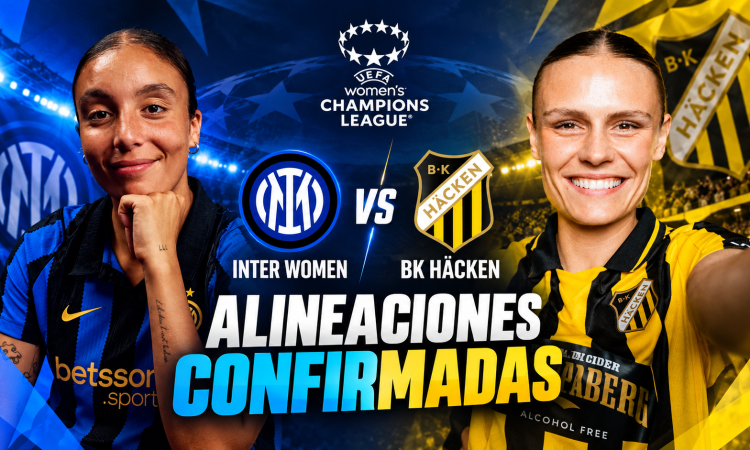 Alineaciones confirmadas del partido Inter women vs BK Häcken