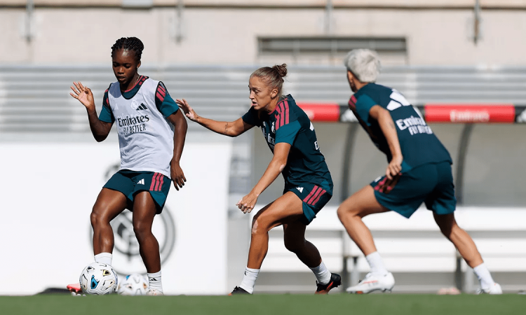 Linda Caidedo, Pau Comendador y Filippa angeldahl entrenamiento