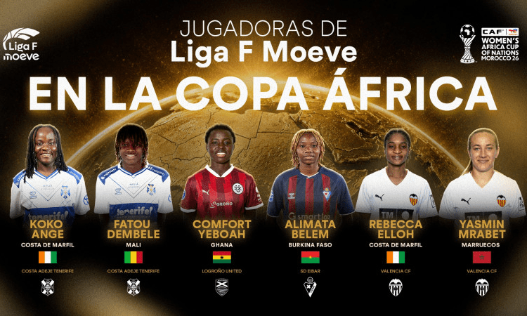Futbolistas de Liga F Moeve en la Copa África