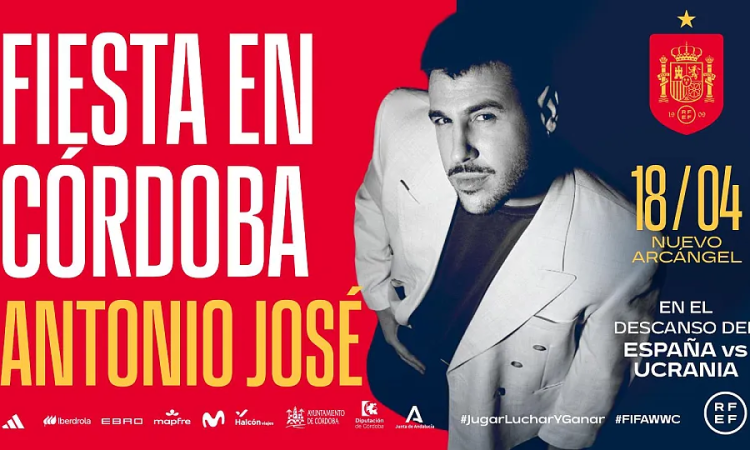 Antonio José actuará en el descanso del España–Ucrania en el Nuevo Arcángel