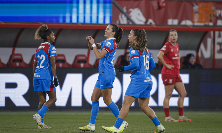 Amaiur Sarriegi celebrando gol Atletico de Madrid